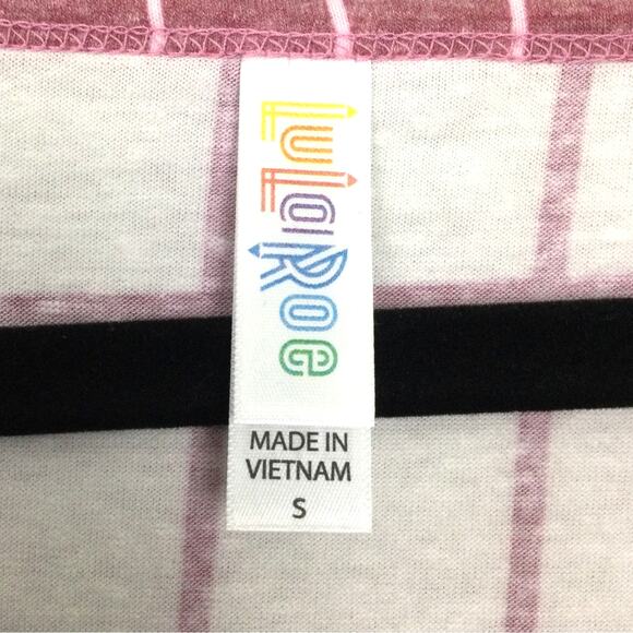 Lularoe Women's Window Pane Plaid Short Sleeve Round Neck T-Shirt Size Small - Picture 6 of 10